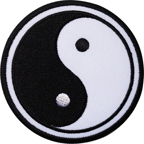 Yin and yang embroidered - yin,