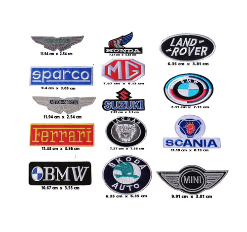Car brands embroidered - brands, patch