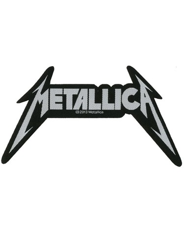 Metallica shaped logo patch - metallica,