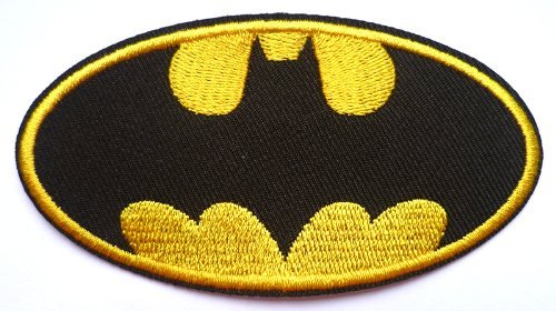 Yellow batman logo embroidered - batman,
