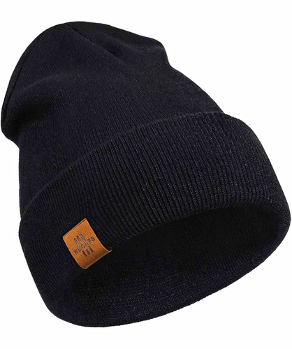 Wmcaps black knit beanie - black,